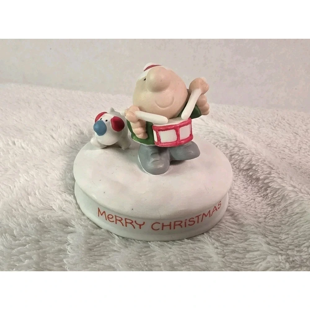 Ziggy & Fuzzy Merry‎ Christmas Drummer Boy porcelain figurine